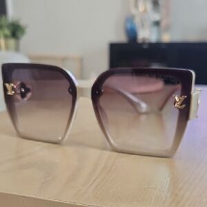 Louis Vuitton Cream and Brown Gradient Sunglasses